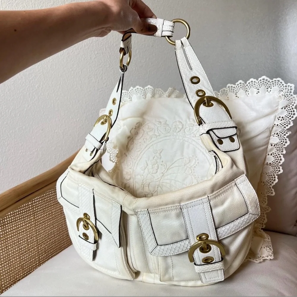 Coach Soho Canvas Buckle Hobo - Picture 1 of 5